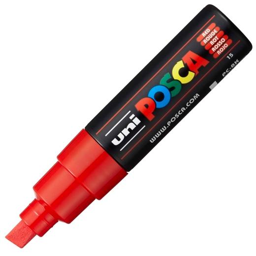 Posca Marcador  Pc-8K No Permanente Punta Biselada 8.0Mm Rojo