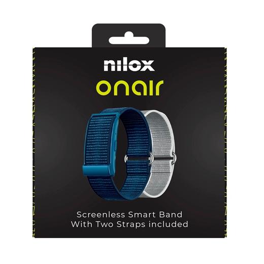 Nilox Pulsera Inteligente Sin Pantalla Bluetooth Incluye Dos Pulseras Azul Y Plata