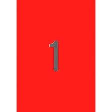 Apli Etiquetas Adhesivas 210X297Mm Láser C/Rectos 1 X 20H Rojo Fluorescente