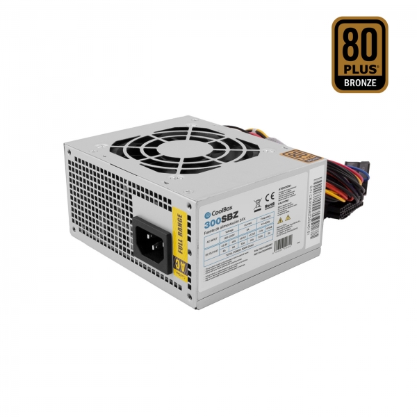 Coolbox Fa300Sbz 80 Plus Bronze Fuente De Alimentacion 300W Sfx - Pfc Activo - Ventilador 80Mm