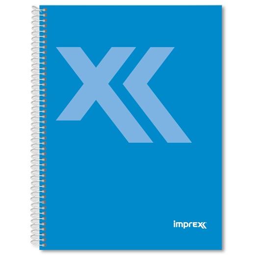 Imprex Cuaderno Espiral Tapa Forrada Folio 80H 90Gr 4X4 Azul