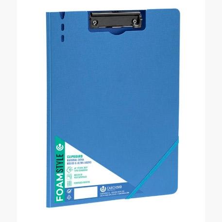 Carchivo Carpeta Con Pinza Foam Style A4 C/Goma Azul