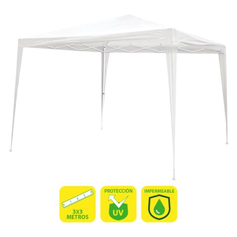 Sungarden Carpa Acero Rafia 3X3M - Color Blanco