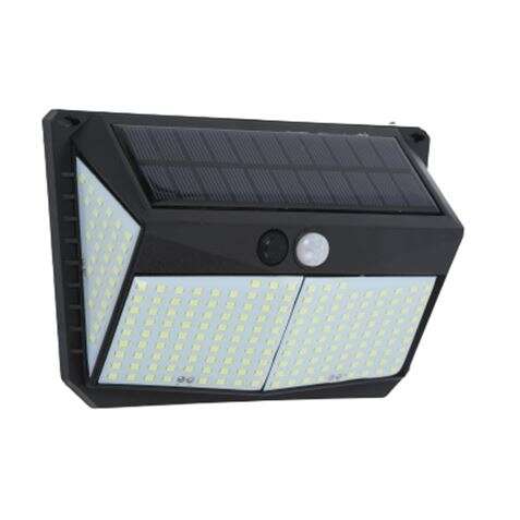 Elbat Aplique Solar 3 Caras - 250Lm - Luz Fria 6500K - Sensor Movimiento - Bateria 1200Mah