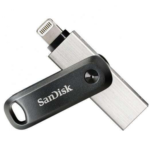 Sandisk Ixpand Go Memoria Usb 3.0 Y Lightning 128Gb - Diseño Metalico/Plastico - Color Acero/Negro (Pendrive)