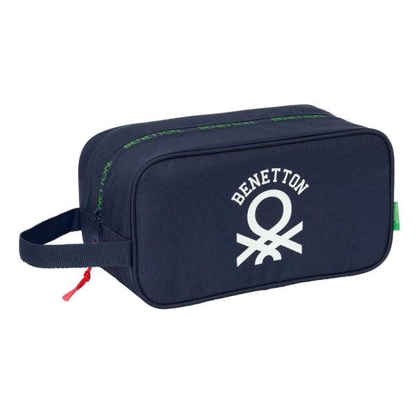 Safta Benetton Together Zapatillero - Asa Lateral - 6L - Facil Transporte - 290X140X150Mm - Color Azul Marino
