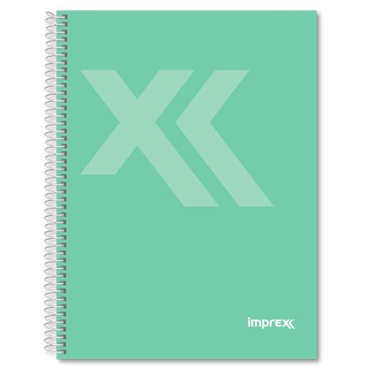 Imprex Cuaderno Espiral Tapa Forrada A5 80H 90Gr 4X4 Verde