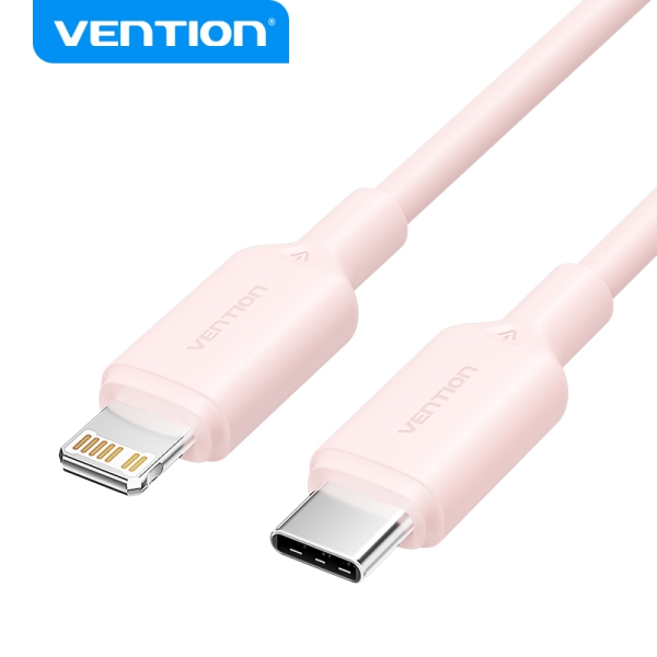 Vention Cable Usb 2.0 Tipo C A Lightning - Niquelado - 27W - 3A - 2M - Color Rosa