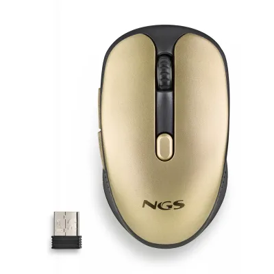 Mouse Ngs Wireless Evorustgold Recargable Oro - Teclas Silenciosas