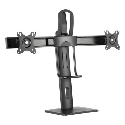 Aisens Soporte De Mesa Pro Contrapeso Giratorio E Inclinable Para 2 Monitor 17"-27" Negro