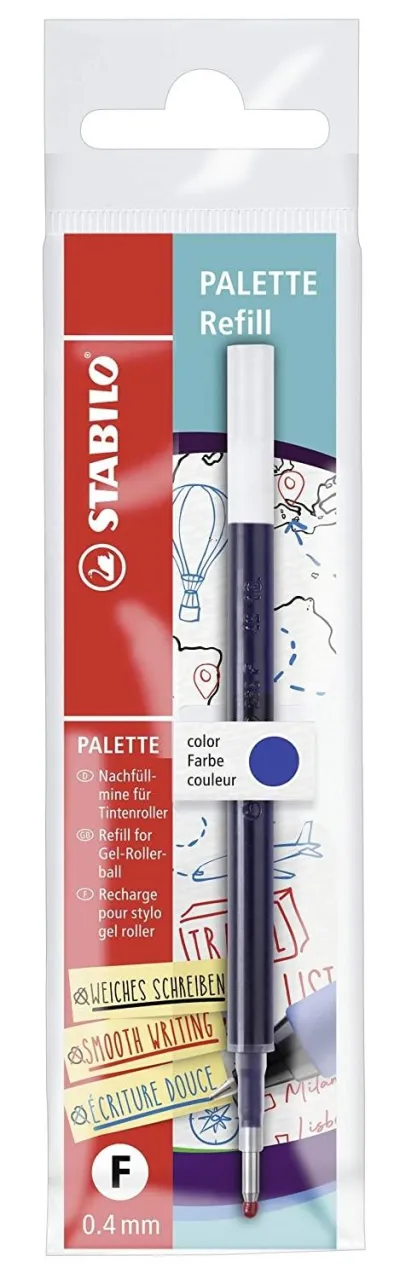 Stabilo Recambio Tinta De Gel Retráctil Palette Fine Azul -10U-