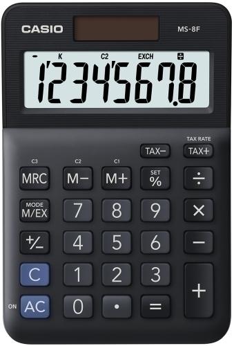 Casio Calculadora De Oficina Sobremesa Negro 8 Dígitos Ms-8F