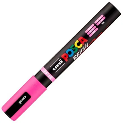 Posca Marcador Pc-5Br Brush Punta M Semiflexible Rosa