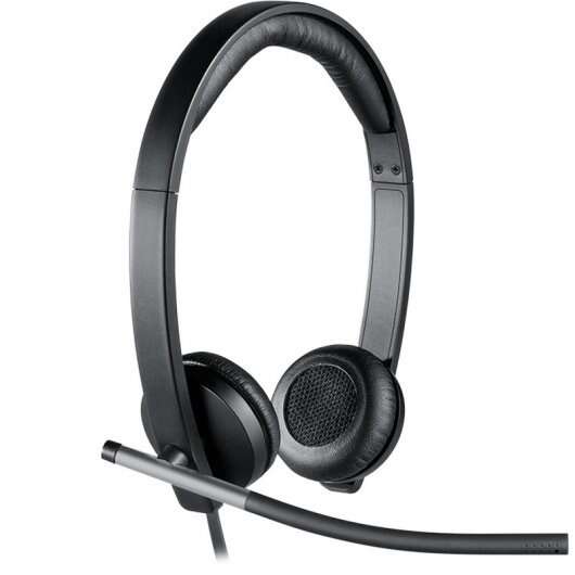 Logitech H650E Auriculares Con Microfono Usb - Microfono Plegable - Almohadillas Acolchadas - Controles En Cable - Color Negro