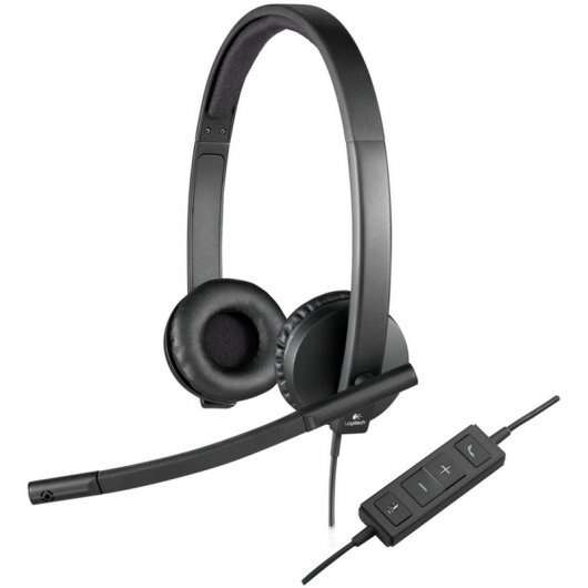 Logitech H570E Auriculares Con Microfono Usb - Microfono Plegable - Diadema Ajustable - Almohadillas Acolchadas - Controles En Cable - Color Negro