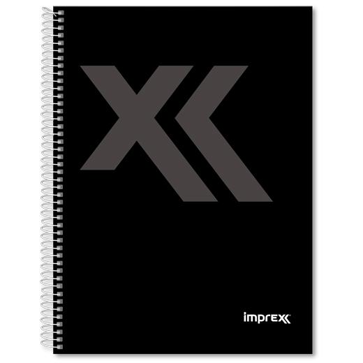 Imprex Cuaderno Espiral Tapa Forrada Folio 80H 90Gr 4X4 Negro