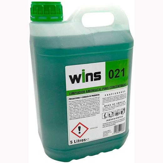 Vinfer Limpiador Amoniacal Pino Concentrado Wins 021 Verde -Garrafa 5L-