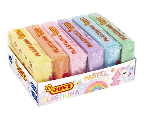 Jovi Plastilina Pastilla 50Gr Colores Surtidos Pastel Caja 6 Ud