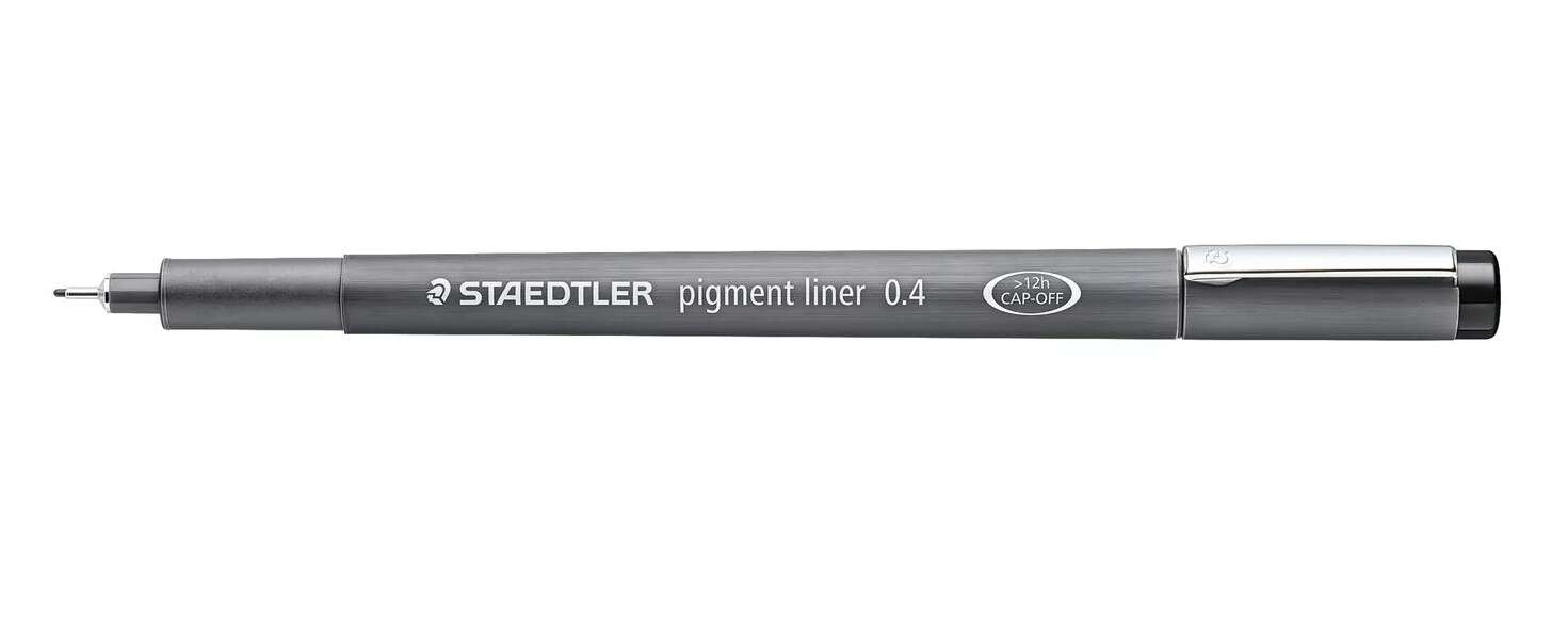 Staedtler Pigment Liner 308 Rotulador Calibrado - Trazo 0.4Mm - Secado Rapido - Color Negro
