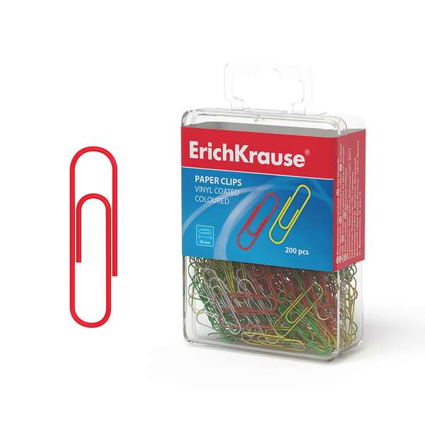 Erichkrause Clips De Colores Con Recubrimiento De Plastico - Alambre De Acero De Alta Calidad - Resistente A La Corrosion - Colorido