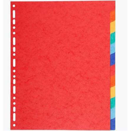 Exacompta Separadores 12 Posiciones A4 Maxi Cartulina 220Gr