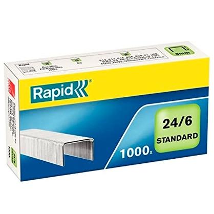 Rapid Grapas Estándar 24/6 Galvanizadas -Caja De 1000