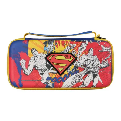 Fr-Tec Bolsa Premium Superman Para Nintendo Switch - Compatible Con Todos Los Modelos - Estuche De Alta Calidad Con Soporte Incorporado - Incluye Caja De 4 Juegos - Material Interior Protector Aterciopelado - Color Varios
