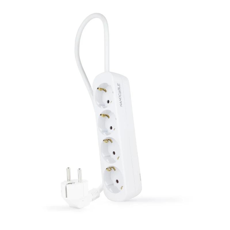 Nanocable Regleta De Enchufes 4 Tomas 1.4 M Blanco