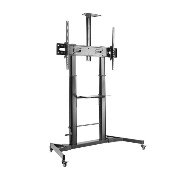 Aisens Soporte De Suelo Para Tv/Monitor De 60" A 100" - Max 100Kg - Ajustable En Altura - Movimiento Horizontal Y Vertical