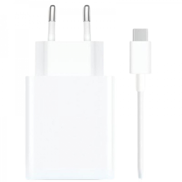 Xiaomi 120W Hypercharge Combo Cargador De Pared Para Smartphone Usb-A 120W + Cable - Identificacion Inteligente De Dispositivos - Color Blanco
