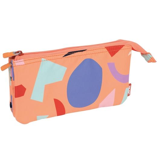 Milan Portatodo 5 Compartimentos Serie Especial Fun Animals Naranja