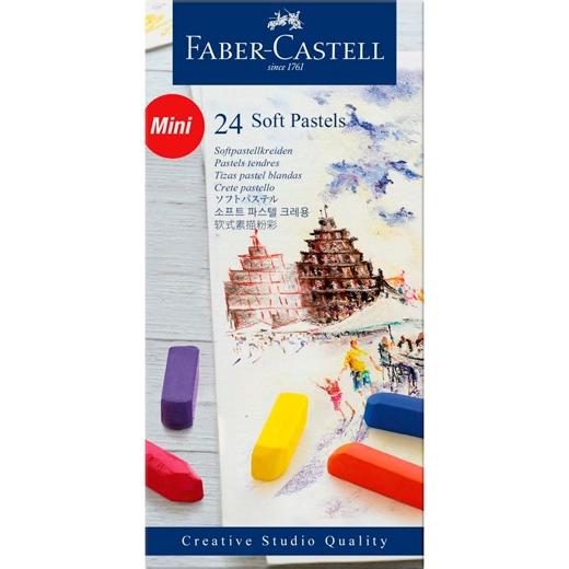 Faber Castell Tizas Pasteles Blandas Mini Estuche 24U C/Surtidos