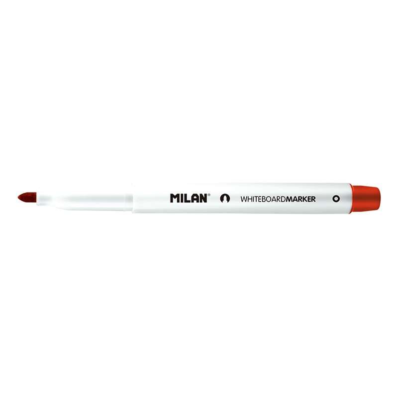 Milan Rotuladores Para Pizarra Blanca Con Punta Redonda - Punta 3.7 Mm - Tinta A Base De Alcohol - Borrable En Seco - Color Rojo