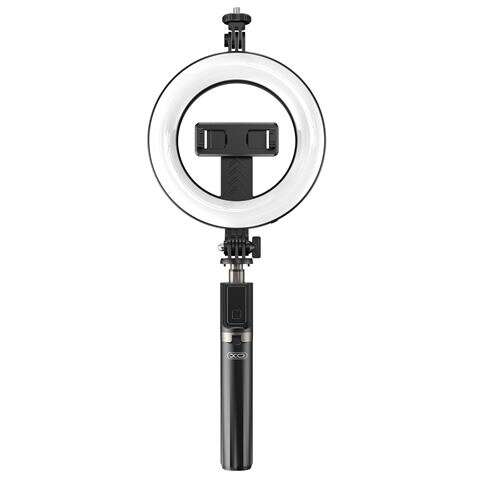 Xo Tripode + Palo Selfie Bluetooth + Luz Ss12 - Color Negro