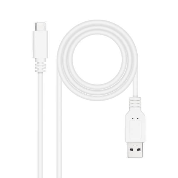 Nanocable Cable 2.0 3A Usb-C Macho A Usb-A Macho - Longitud 0.50M - Color Blanco