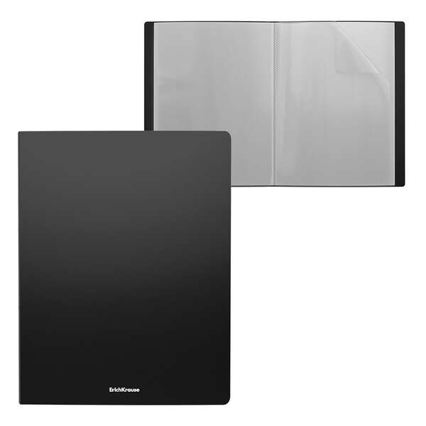 Erichkrause Matt Classic Carpeta Con 20 Fundas - Tamaño A4 - Color Negro
