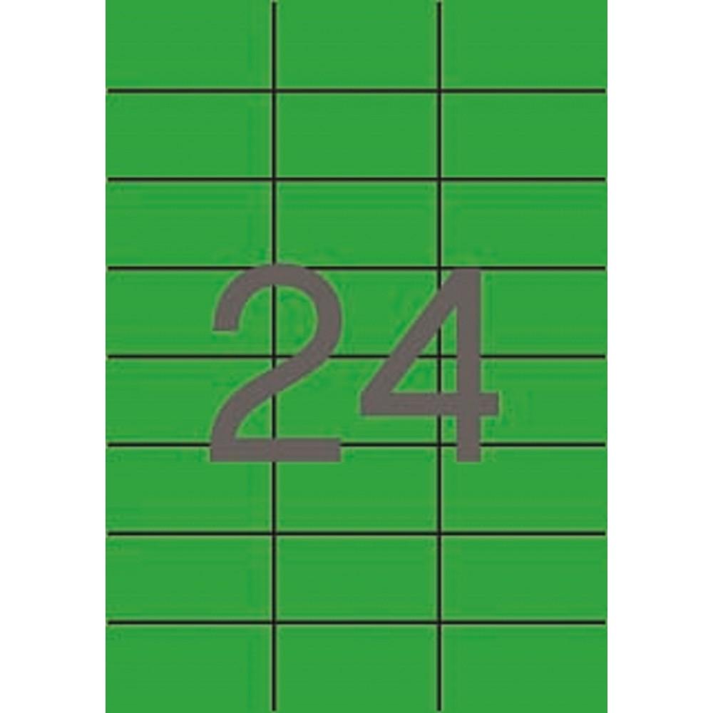 Apli Etiquetas Adhesivas 70X37Mm Inkjet/Láser C/Rectos 24 X 20H Verde