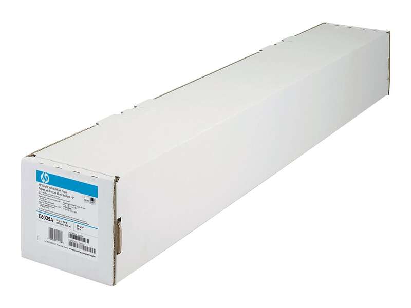 Hp Bobina De Papel Para Plotter - Blanco Brillante Para Inyeccion De Tinta - 610Mm X 45.7M - 90Gr