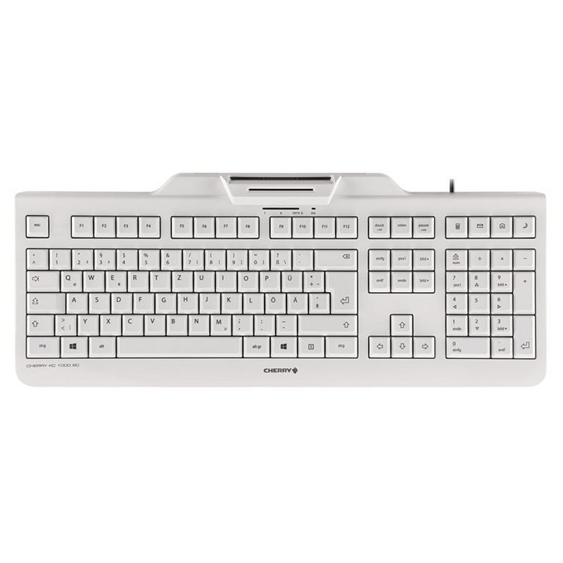 Cherry Teclado+Lector Chip Integrado (Dnie) Blanco