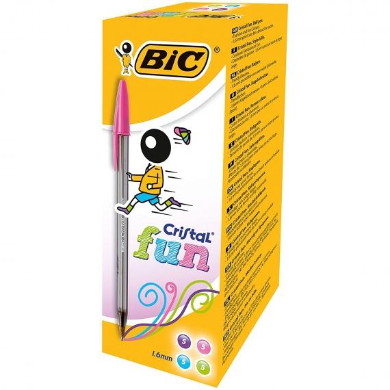 Bic Bolígrafo Cristal Fun Fashion Colores Caja 20 Ud