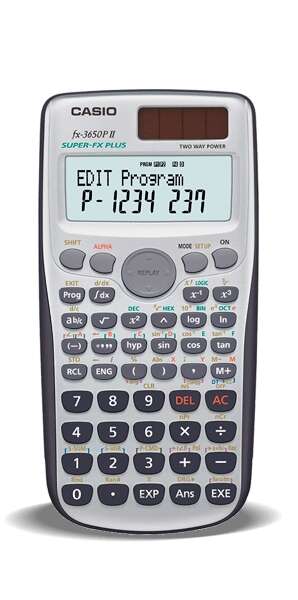 Casio Fx-3650Pii Calculadora Programable De Sobremesa - Pantalla De 2 Lineas - 279 Funciones - 360 Pasos De Programacion - Alimentacion Con Pilas Y Solar