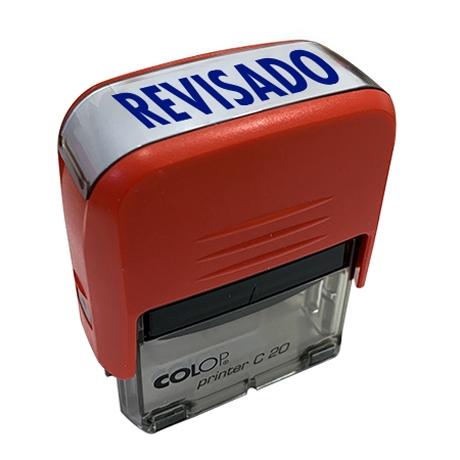 Colop Sello Printer C20 Formula " Revisado " Almohadilla E/20 14X38Mm Azul