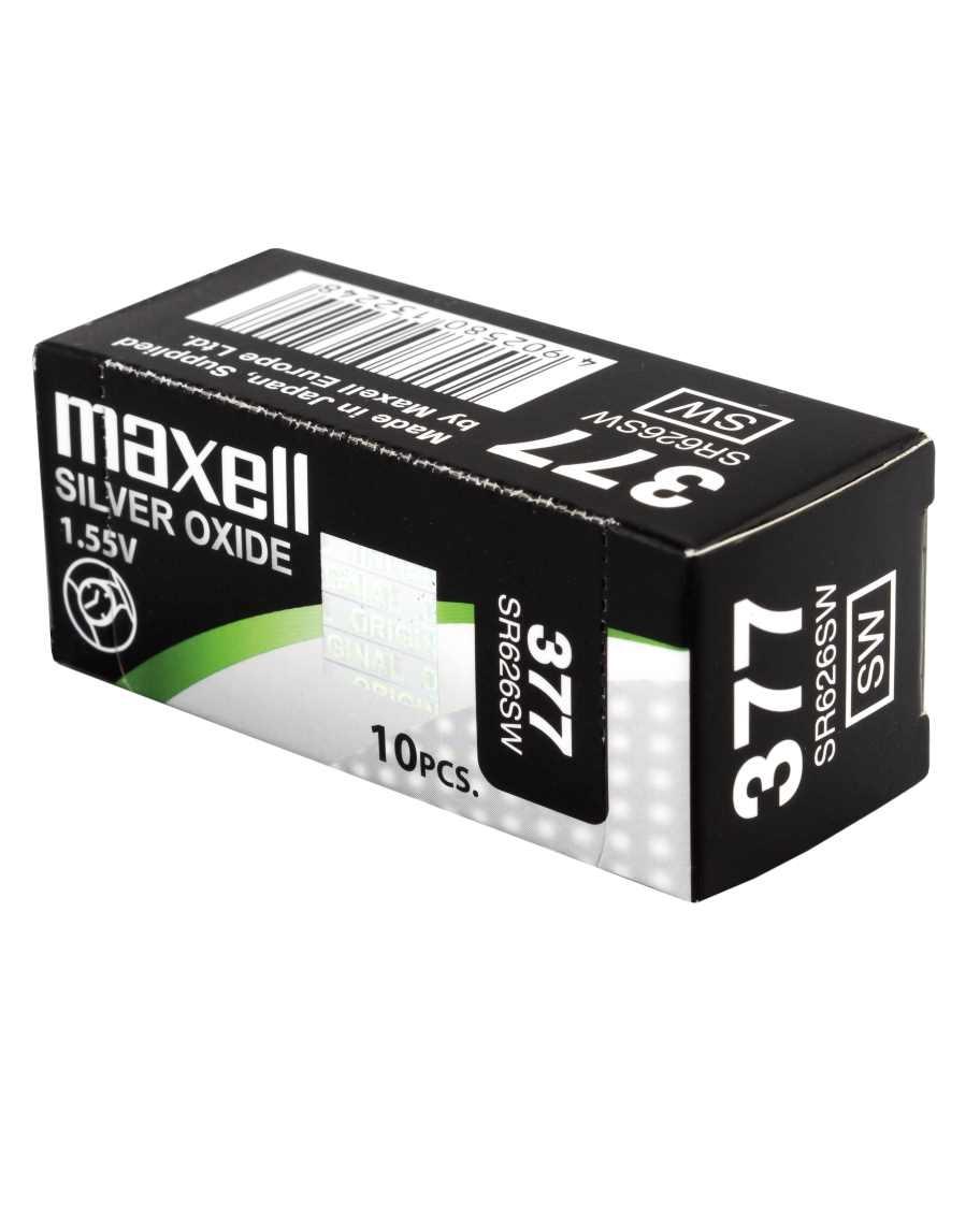 Maxell Micro Pilas Planas Óxido De Plata 1,55V - Sr626Sw 377 Caja 10U