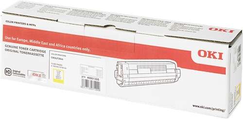 Oki C834/C844 Amarillo Cartucho De Toner Original - 46861305