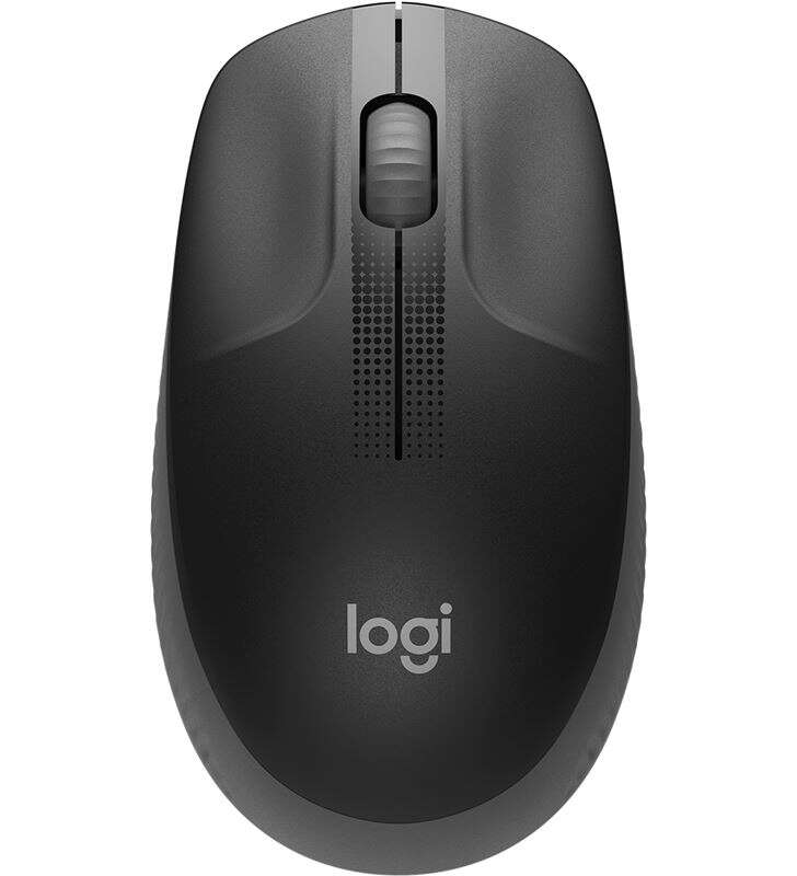 Logitech M190 Full Size Raton Inalambrico Usb 1000Dpi - 3 Botones - Gran Tamaño - Uso Ambidiestro - Color Negro/Gris Oscuro