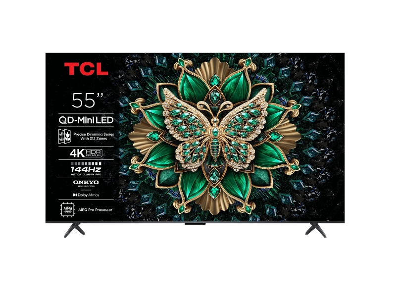 Tcl 55C6K Televisor Smart Tv 55" Miniled Ultrahd 4K - Google Tv - 144Hz - Sonido Onkyo - Dolby Vision Iq - Dolby Atmos - Vesa 300X300