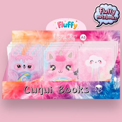 Roymart Libretas Fluffy C/Candado 80H A5 8Ogr Surtidos Expositor 12 Ud