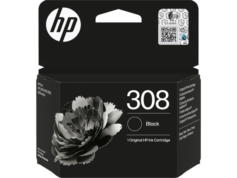 Hp 308 Negro Cartucho De Tinta Original - 7Fp21Ue