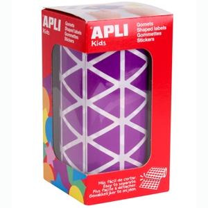 Apli Gomets Triangulares 20Mm Rollo Lila -Rollo 2832 Unidades-