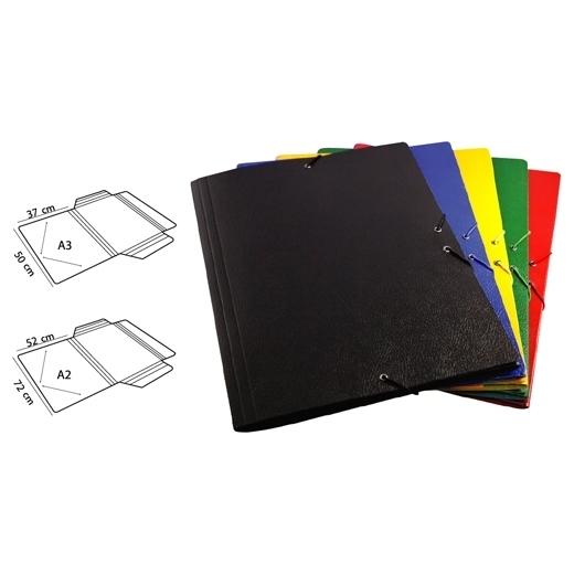 Mariola Carpeta A3 Carton Compacto Gofrado Nº12 Goma Solapa 37X50 Cm Negro